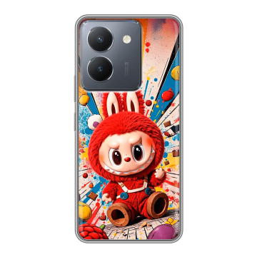Силиконовый чехол на Vivo Y36 с принтом Labubu Лабубу