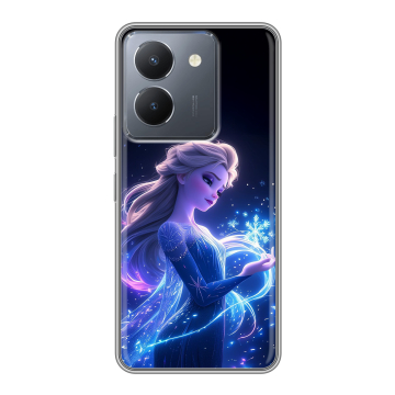 Силиконовый чехол на Vivo Y36 с принтом Холодное сердце Frozen