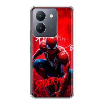 Силиконовый чехол на Vivo Y36 с принтом Spiderman Человек паук
