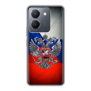 Силиконовый чехол на Vivo Y36 с принтом Флаг России