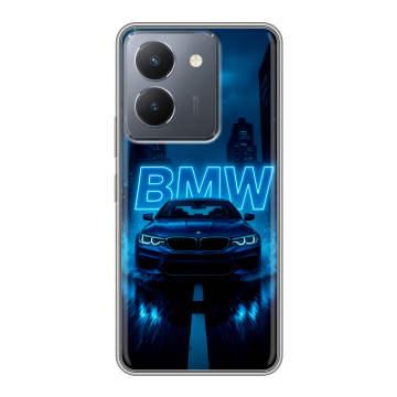 Силиконовый чехол на Vivo Y36 с принтом BMW БМВ