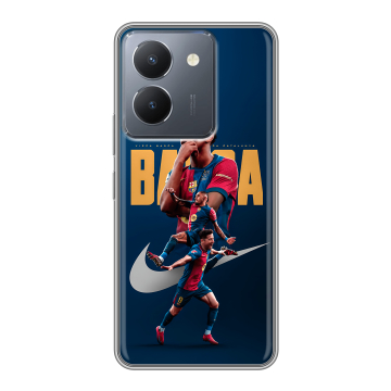 Силиконовый чехол на Vivo Y36 с принтом Барселона Barca Yamal 