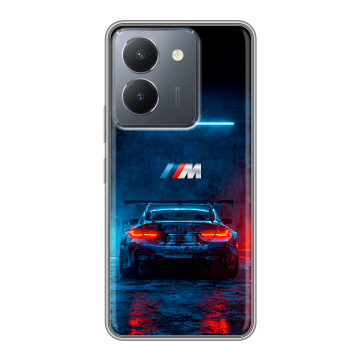 Силиконовый чехол на Vivo Y36 с принтом BMW БМВ