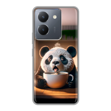 Силиконовый чехол на Vivo Y36 с принтом смешная панда