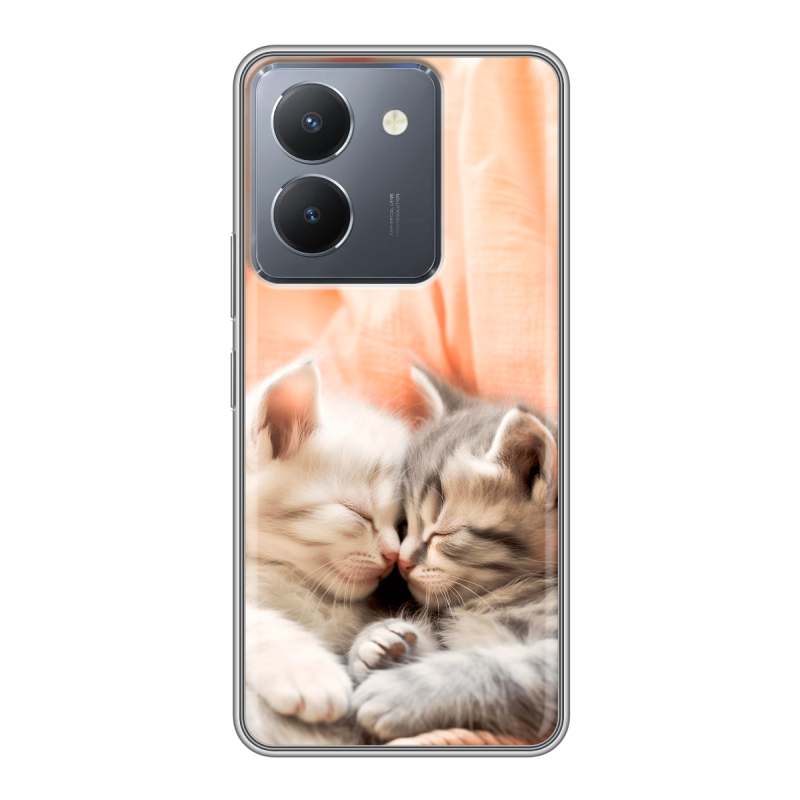 Силиконовый чехол на Vivo Y36 с принтом Котята Силиконовый чехол на Vivo Y36 с принтом Котята