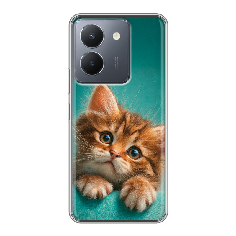 Силиконовый чехол на Vivo Y36 с принтом котенок Силиконовый чехол на Vivo Y36 с принтом котенок