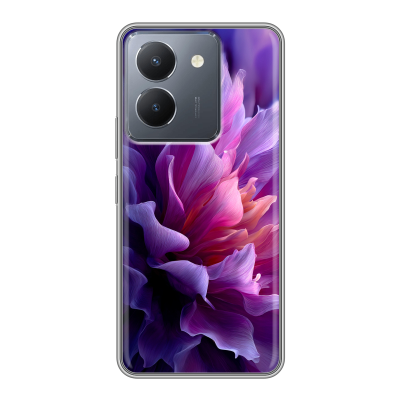 Силиконовый чехол на Vivo Y36 с принтом женский цветы Силиконовый чехол на Vivo Y36 с принтом женский цветы