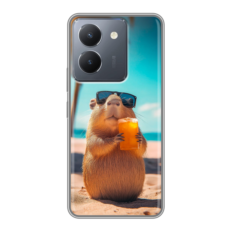 Силиконовый чехол на Vivo Y36 с принтом Капибара Силиконовый чехол на Vivo Y36 с принтом Капибара
