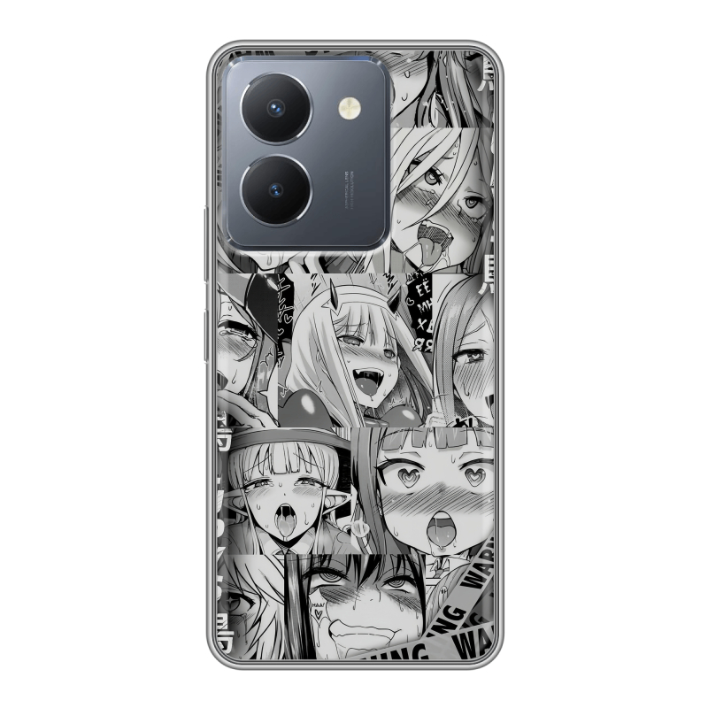 Силиконовый чехол на Vivo Y36 с принтом Ahegao Ахегао Аниме Силиконовый чехол на Vivo Y36 с принтом Ahegao Ахегао Аниме