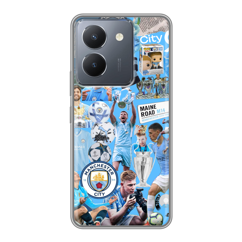 Силиконовый чехол на Vivo Y36 с принтом Man City Манчестер Сити Силиконовый чехол на Vivo Y36 с принтом Man City Манчестер Сити