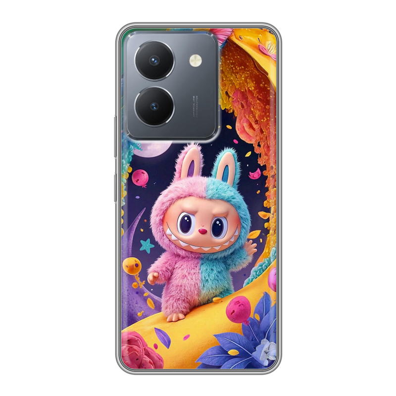 Силиконовый чехол на Vivo Y36 с принтом Labubu Лабубу Силиконовый чехол на Vivo Y36 с принтом Labubu Лабубу