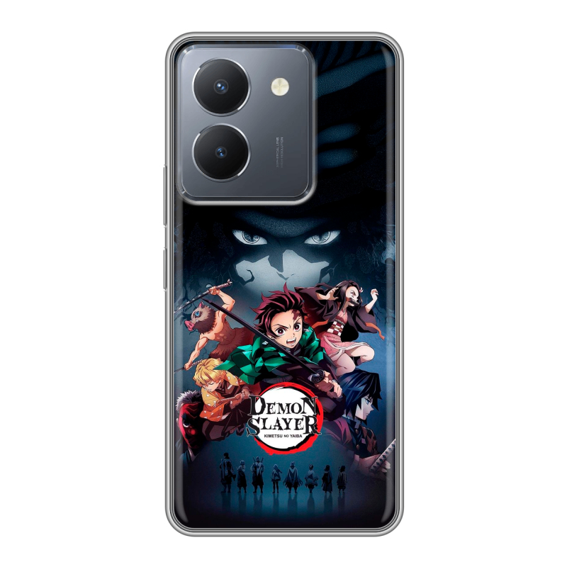 Силиконовый чехол на Vivo Y36 с принтом Demon Slayer Клинок рассекающий демонов Силиконовый чехол на Vivo Y36 с принтом Demon Slayer Клинок рассекающий демонов