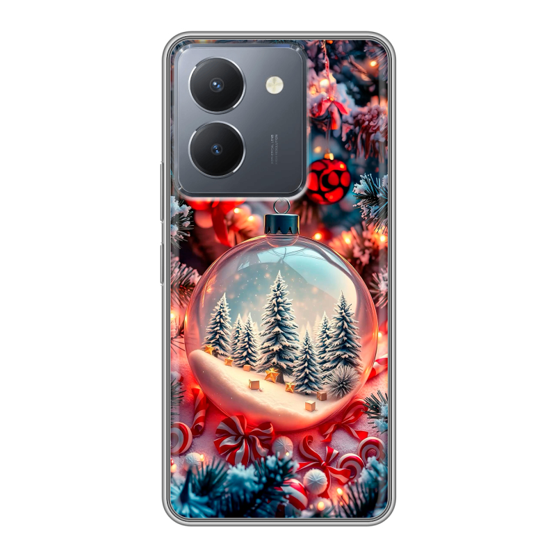 Силиконовый чехол на Vivo Y36 с принтом Новый год Силиконовый чехол на Vivo Y36 с принтом Новый год