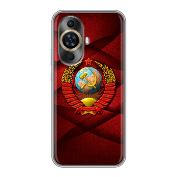 Силиконовый чехол на Huawei Nova 11 с принтом Герб СССР Силиконовый чехол на Huawei Nova 11 с принтом Герб СССР