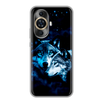 Силиконовый чехол на Huawei Nova 11 с принтом Волки Силиконовый чехол на Huawei Nova 11 с принтом Волки