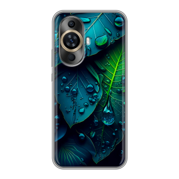 Силиконовый чехол на Huawei Nova 11 с принтом Листья Силиконовый чехол на Huawei Nova 11 с принтом Листья