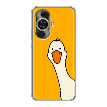 Силиконовый чехол на Huawei Nova 11 с принтом Утка Силиконовый чехол на Huawei Nova 11 с принтом Утка