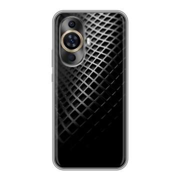 Силиконовый чехол на Huawei Nova 11 с принтом Текстура металла