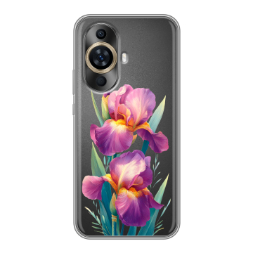 Силиконовый чехол на Huawei Nova 11 с принтом Цветы орхидеи