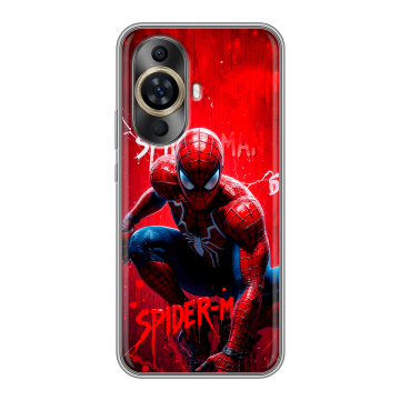 Силиконовый чехол на Huawei Nova 11 с принтом Spiderman Человек паук