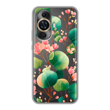 Силиконовый чехол на Huawei Nova 11 с принтом женский