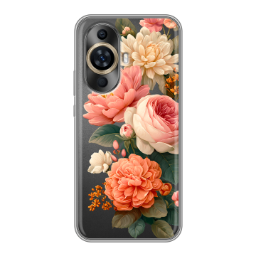 Силиконовый чехол на Huawei Nova 11 с принтом цветы