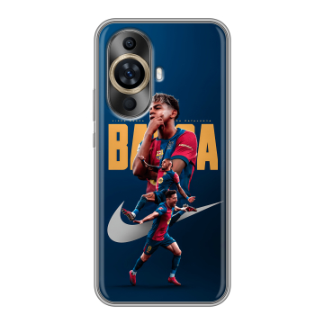 Силиконовый чехол на Huawei Nova 11 с принтом Барселона Barca Yamal 
