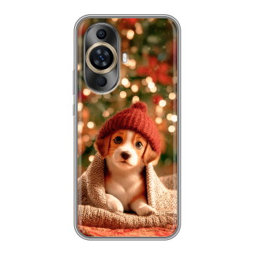 Силиконовый чехол на Huawei Nova 11 с принтом Новый год
