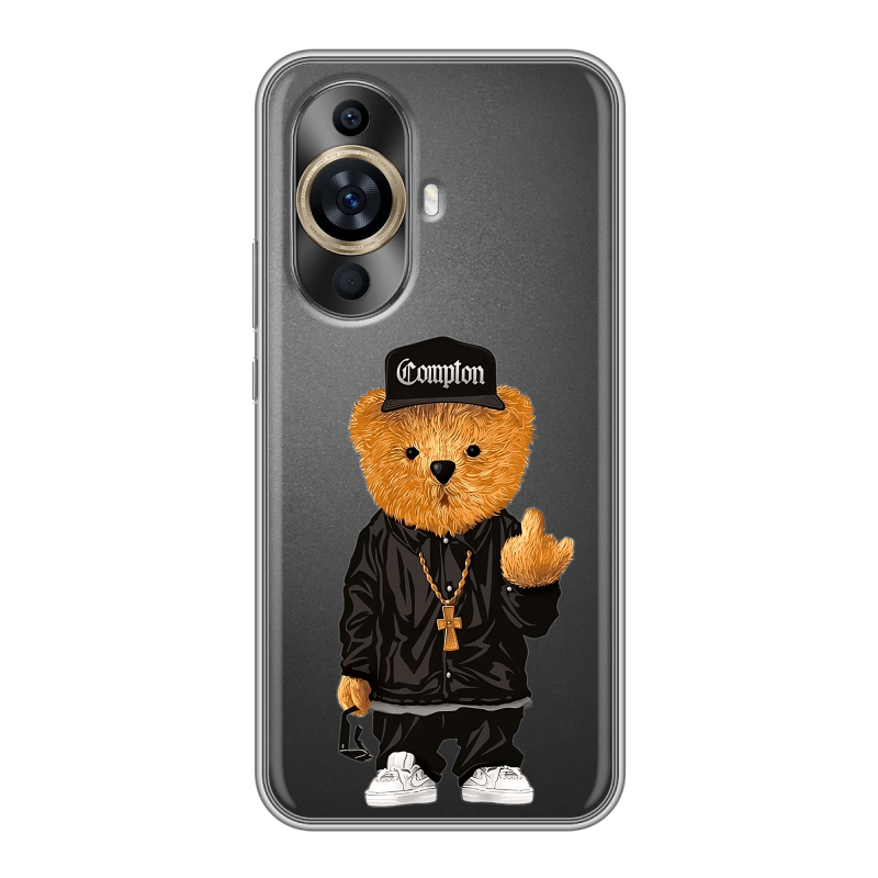 Силиконовый чехол на Huawei Nova 11 с принтом Мишка Силиконовый чехол на Huawei Nova 11 с принтом Мишка