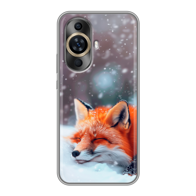 Силиконовый чехол на Huawei Nova 11 с принтом лиса Силиконовый чехол на Huawei Nova 11 с принтом лиса