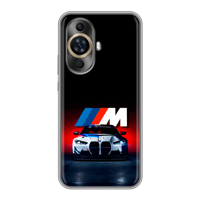 Силиконовый чехол на Huawei Nova 11 с принтом БМВ BMW Силиконовый чехол на Huawei Nova 11 с принтом БМВ BMW
