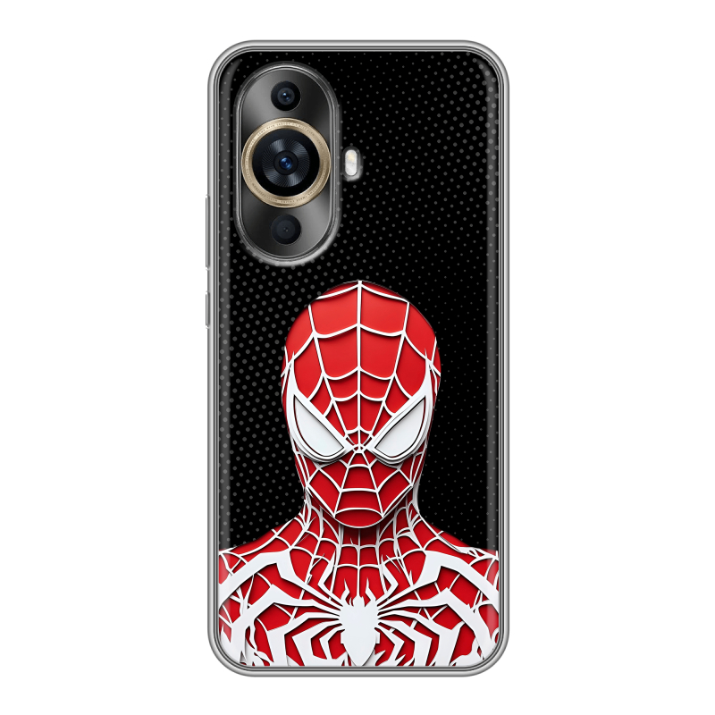 Силиконовый противоударный чехол на Huawei Nova 11 с принтом человек паук spiderman Силиконовый противоударный чехол на Huawei Nova 11 с принтом человек паук spiderman