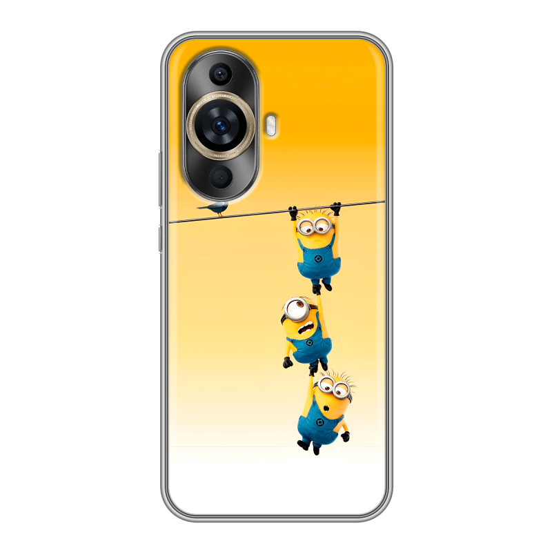 Силиконовый противоударный чехол на Huawei Nova 11 с принтом Миньоны Силиконовый противоударный чехол на Huawei Nova 11 с принтом Миньоны