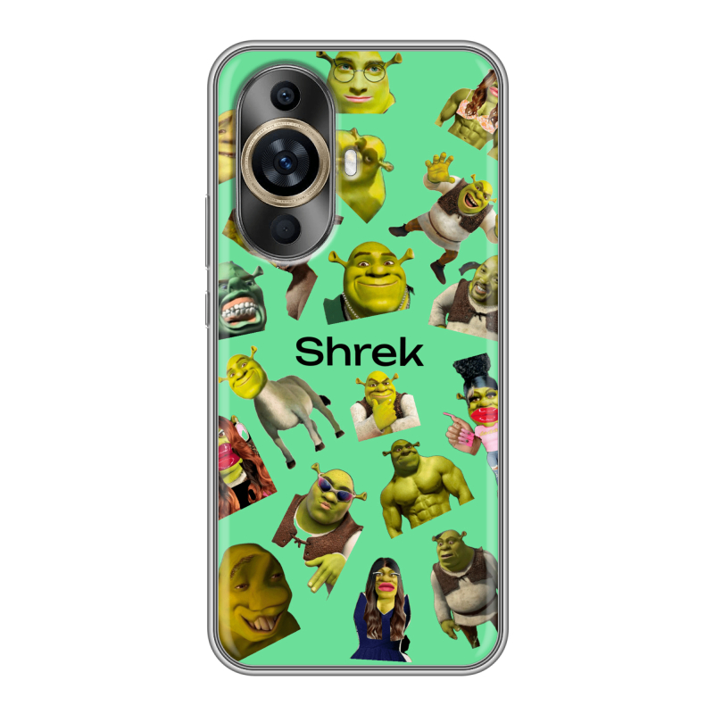 Силиконовый чехол на Huawei Nova 11 с принтом Шрек Shrek Силиконовый чехол на Huawei Nova 11 с принтом Шрек Shrek