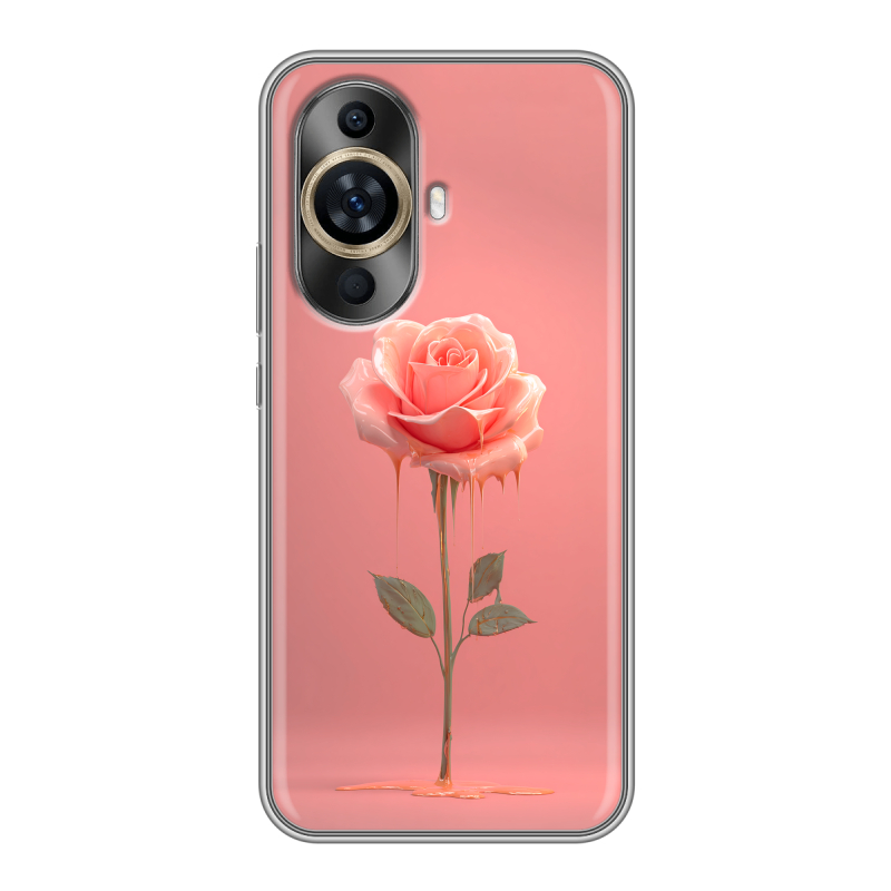 Силиконовый чехол на Huawei Nova 11 с принтом Розовая роза Силиконовый чехол на Huawei Nova 11 с принтом Розовая роза