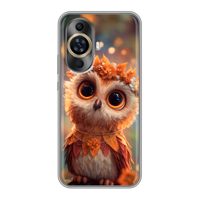 Силиконовый чехол на Huawei Nova 11 с принтом Милая сова Силиконовый чехол на Huawei Nova 11 с принтом Милая сова