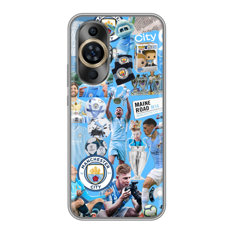 Силиконовый чехол на Huawei Nova 11 с принтом Man City Манчестер Сити Силиконовый чехол на Huawei Nova 11 с принтом Man City Манчестер Сити