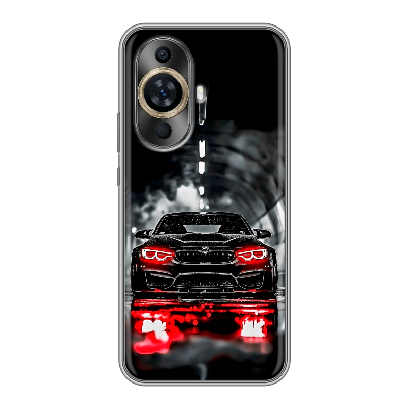 Силиконовый противоударный чехол на Huawei Nova 11 с принтом BMW БМВ Силиконовый противоударный чехол на Huawei Nova 11 с принтом BMW БМВ