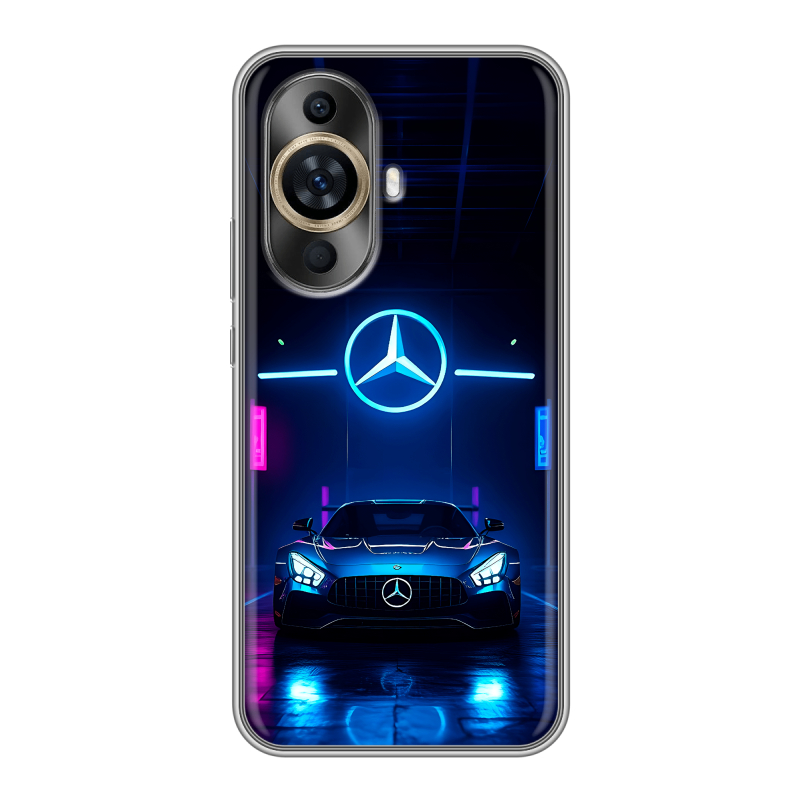 Силиконовый противоударный чехол на Huawei Nova 11 с принтом Mercedes Мерседес Силиконовый противоударный чехол на Huawei Nova 11 с принтом Mercedes Мерседес