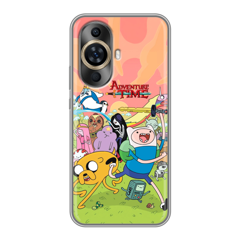 Силиконовый чехол на Huawei Nova 11 с принтом Adventure time Время приключений Силиконовый чехол на Huawei Nova 11 с принтом Adventure time Время приключений