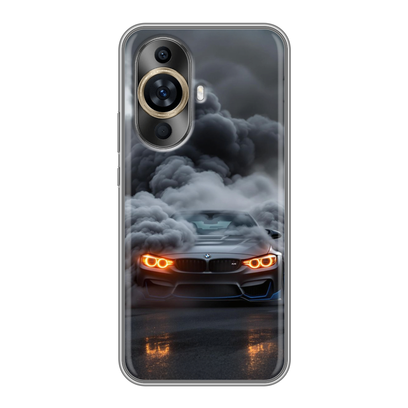 Силиконовый противоударный чехол на Huawei Nova 11 с принтом BMW БМВ Силиконовый противоударный чехол на Huawei Nova 11 с принтом BMW БМВ