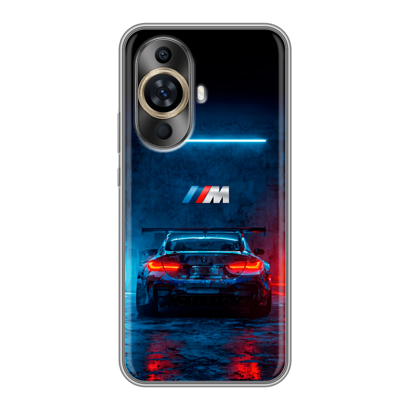 Силиконовый чехол на Huawei Nova 11 с принтом BMW БМВ Силиконовый чехол на Huawei Nova 11 с принтом BMW БМВ