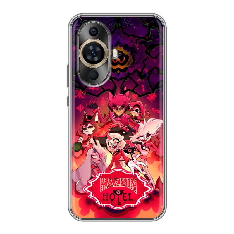 Силиконовый противоударный чехол на Huawei Nova 11 с принтом Hazbin Hotel Отель Хазбин Силиконовый противоударный чехол на Huawei Nova 11 с принтом Hazbin Hotel Отель Хазбин
