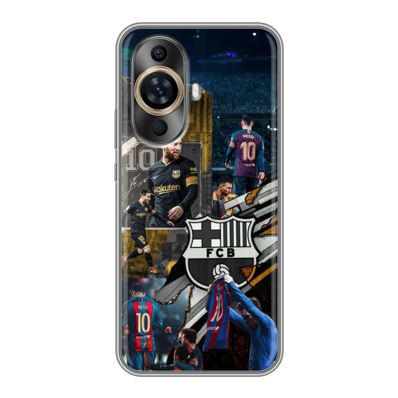 Силиконовый чехол на Huawei Nova 11 с принтом Messi Barcelona Силиконовый чехол на Huawei Nova 11 с принтом Messi Barcelona