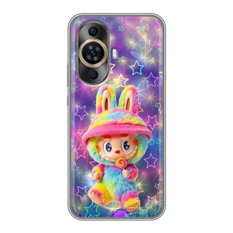 Силиконовый противоударный чехол на Huawei Nova 11 с принтом Labubu Лабубу Силиконовый противоударный чехол на Huawei Nova 11 с принтом Labubu Лабубу