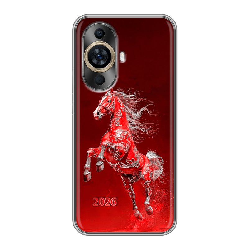 Силиконовый чехол на Huawei Nova 11 с принтом Новый год Силиконовый чехол на Huawei Nova 11 с принтом Новый год