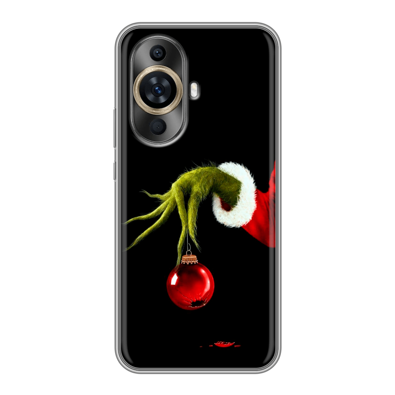 Силиконовый чехол на Huawei Nova 11 с принтом Новый год Гринч Силиконовый чехол на Huawei Nova 11 с принтом Новый год Гринч