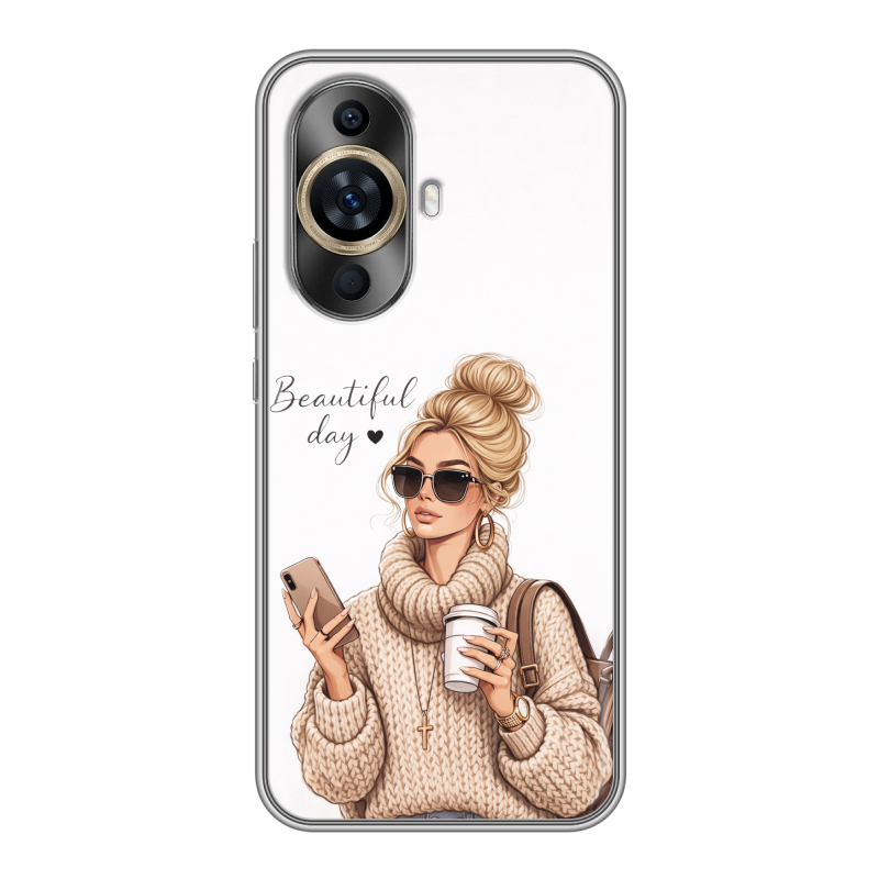 Силиконовый чехол на Huawei Nova 11 с принтом женский Силиконовый чехол на Huawei Nova 11 с принтом женский