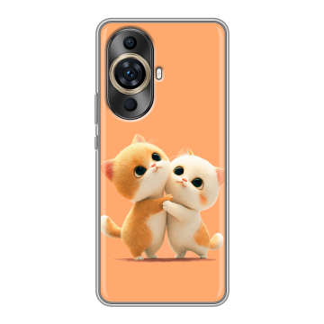 Силиконовый чехол на Huawei Nova 11 Pro с принтом Милые котики Силиконовый чехол на Huawei Nova 11 Pro с принтом Милые котики