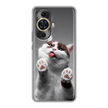 Силиконовый чехол на Huawei Nova 11 Pro с принтом Коты Силиконовый чехол на Huawei Nova 11 Pro с принтом Коты